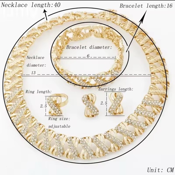 Elegant Gold and Silver Jewelry Set - Picture 2 of 5